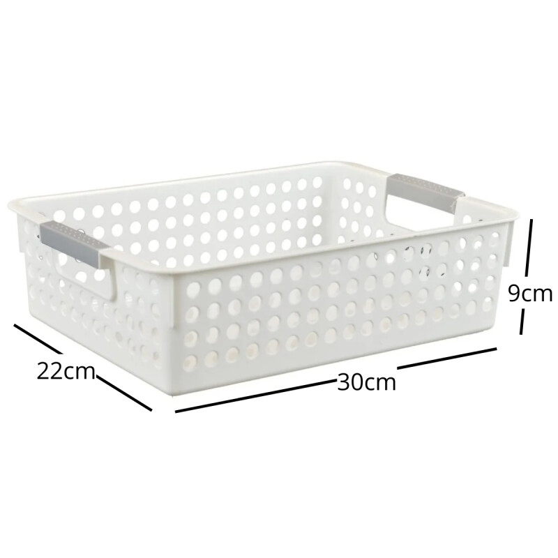 Cesto calado M 30 x21,5 x8 cm BLANCO