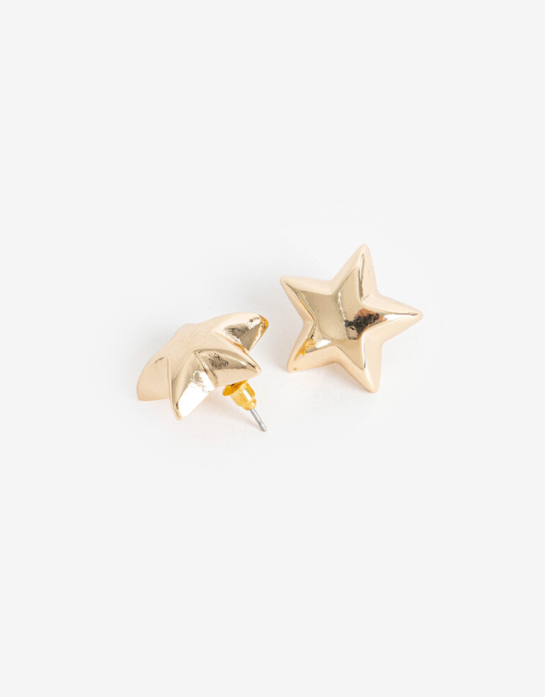 Aros Pasantes Metal Aros Pasantes Estrellas - Dorado
