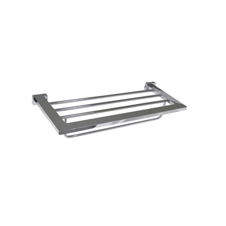TOALLERO CON REPISA METALICO DE BAÑO CROMADO BRILLANTE CROMO