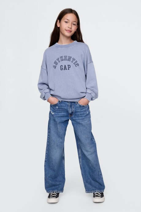 Buzo Deportivo Logo Gap Niña Bainbridge Blue