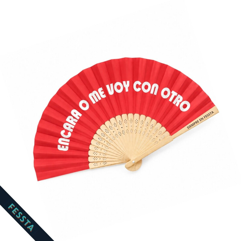 Abanico "Encara o me voy con otro" Rojo