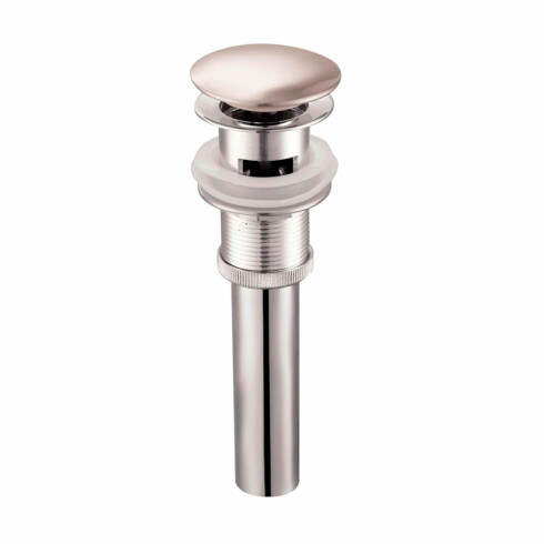VALVULA POP UP CON DESBORDANTE BRILLO SIFONES Y VALVULAS GRIS-BRUSHED NICKEL