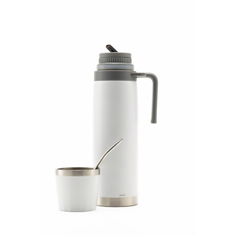 Termo Comet tapa mate Capri 1 Lt + bombilla Blanco