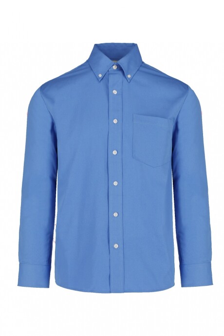 Camisa gabardina manga larga Azul francia
