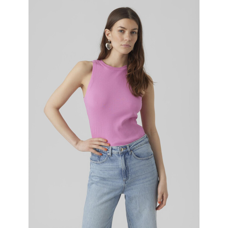 VMLAVENDER SL O-NECK TOP VMA NOOS Cyclamen
