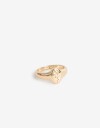 Anillos Chicos Metal Anillo Strass Dedo Meñique Sello - Dorado