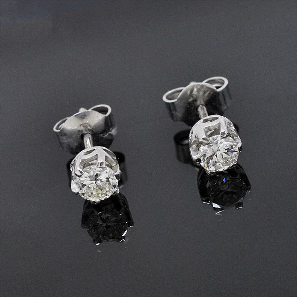 Caravanas En Oro 18K, Platino Y Brillantes Caravanas En Oro 18K, Platino Y Brillantes