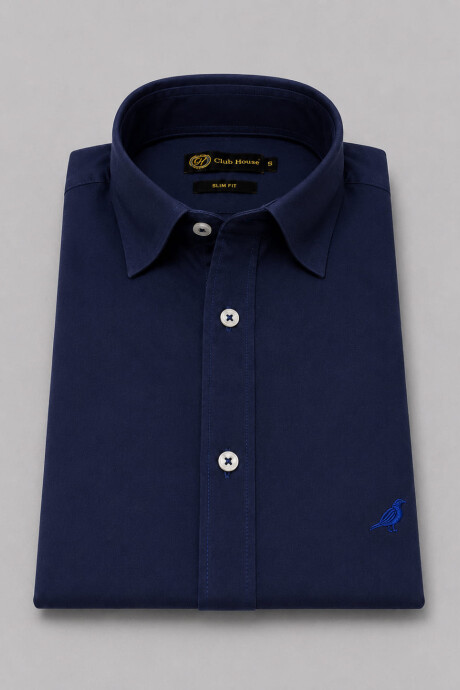 Camisa Cotton Twill Slim Fit Navy