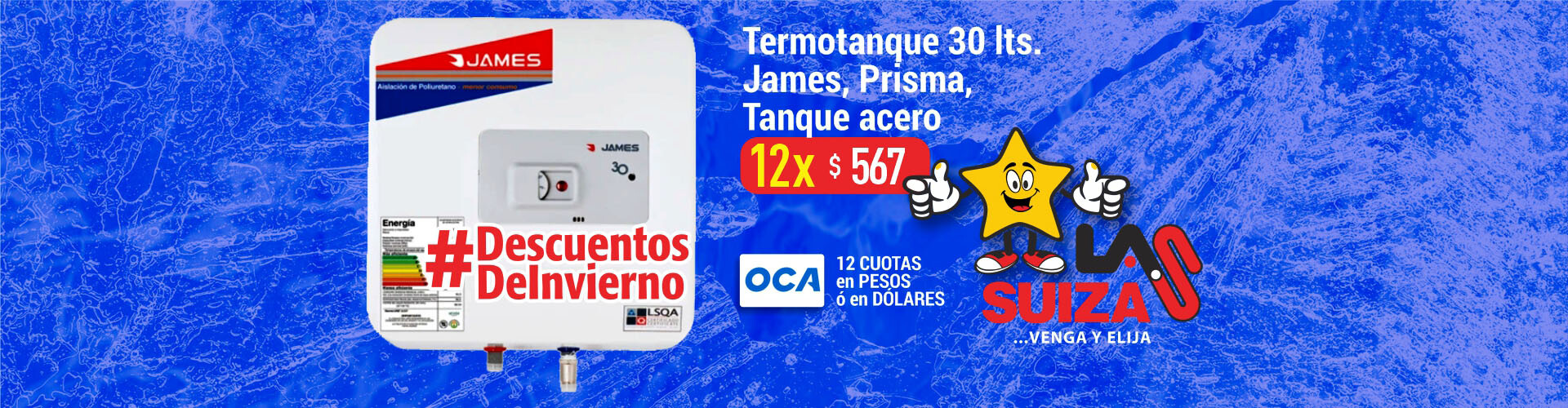Termotanque 30 lts James
