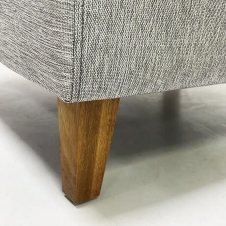 Puff de Tela con Patas de Madera 52x62x35cm gris