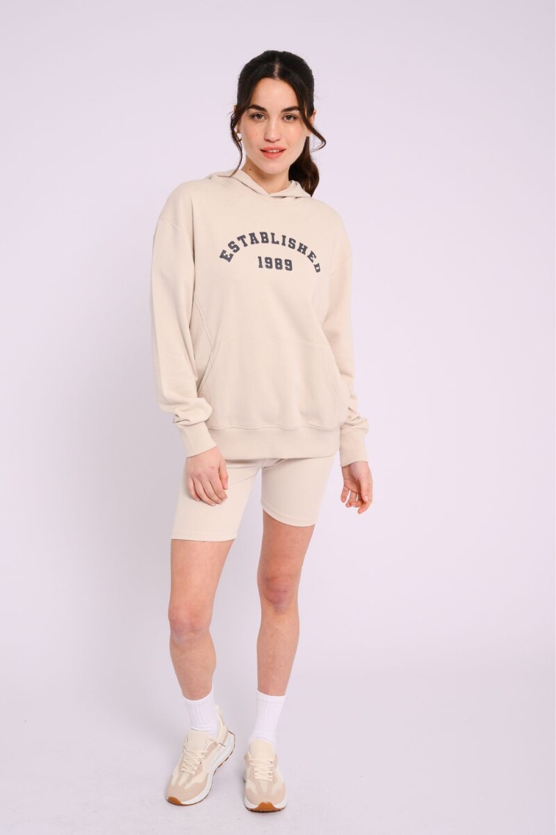 Canguro de felpa oversize Crudo