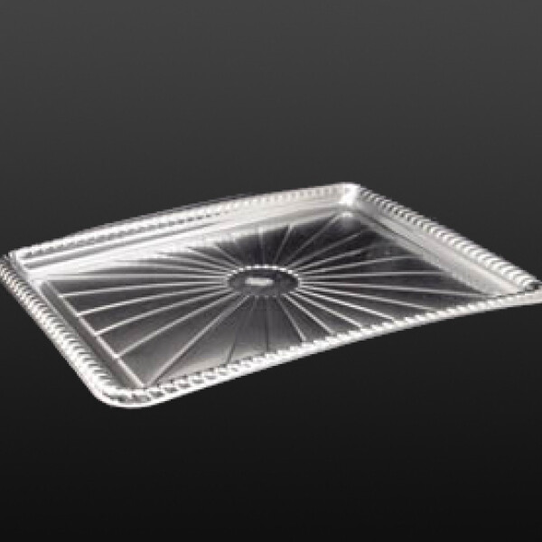 BANDEJA PLATEADA RECTANGULAR 21X28 CM. PLATA