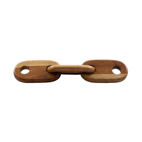 ADORNO DECORATIVO MADERA NATURAL-BEIGE CADENA