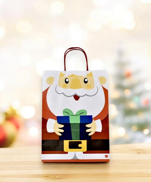 Bolsa fantasia luna 22x10x30 cm. Navidad Ho ho ho