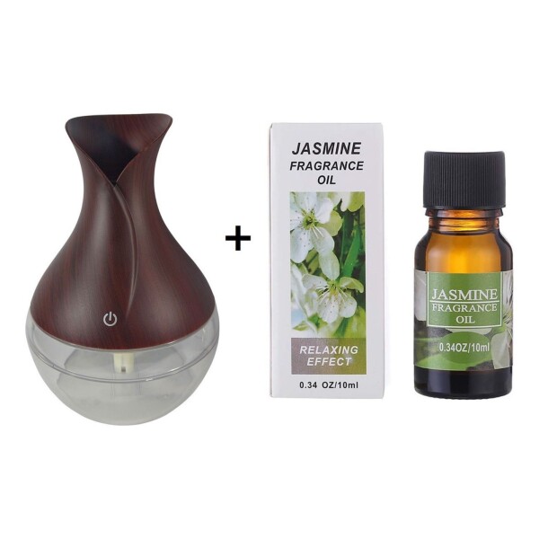Aromatizador Humidificador Usb Difusor Aromas + 6 Esencias Variante OSCUROJAZMIN