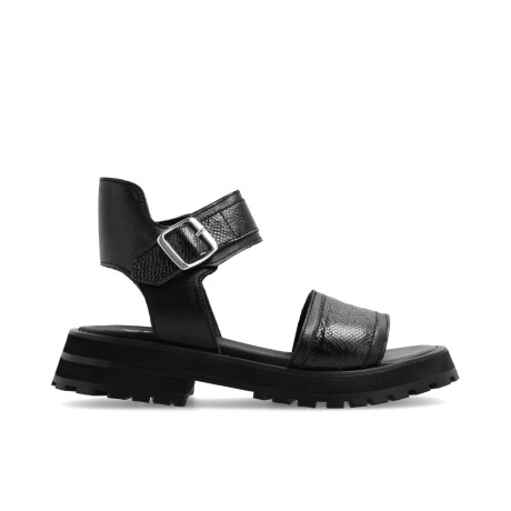 SANDALIAS VENET - CUERO RUFFINA NEGRO