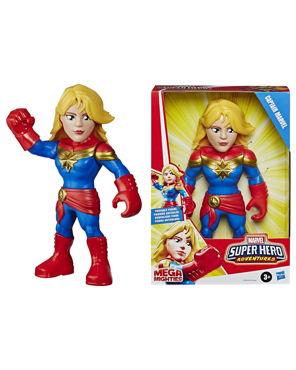 Figura Super Hero Mega Migthies Playskool Marvel Hasbro - Capitana Marvel 