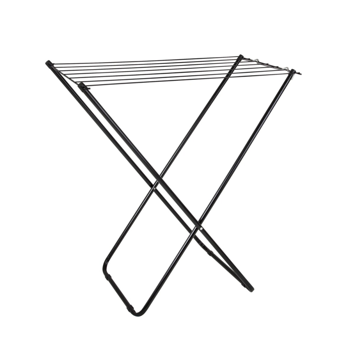 TENDEDOR DE PISO SLIM ACERO NEGRO - NEGRO 