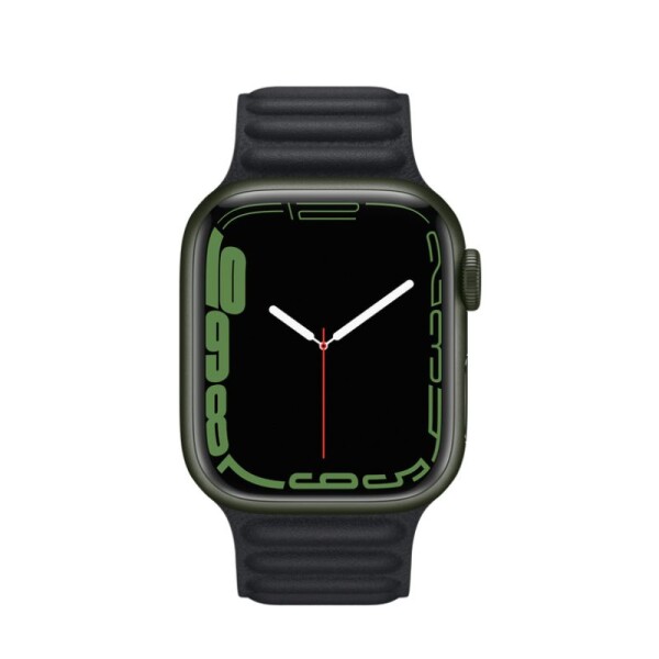 Apple Watch Series 7 41mm Green Alu Leather Loop Apple Watch Series 7 41mm Green Alu Leather Loop