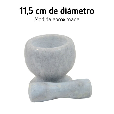 Mortero Machacador Triturador en Mármol p/ Cocina Decoración Blanco