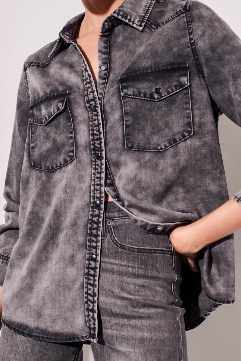 Camisa Denim Gris