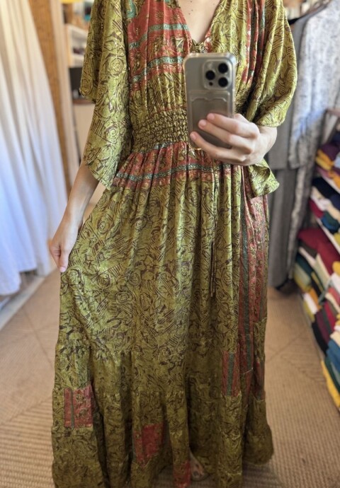 Vestido kiilpan seda Tonos pistacho