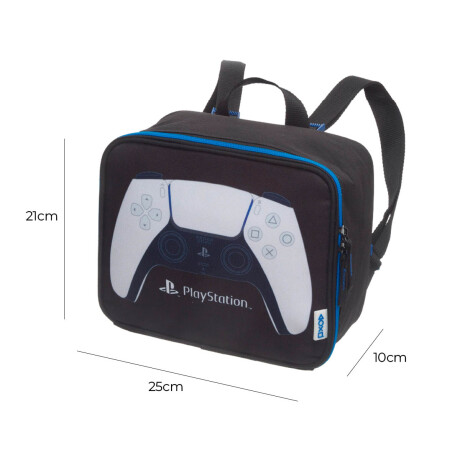 Mochila Lunchera Playstation Original Térmica Escolar Negro 2