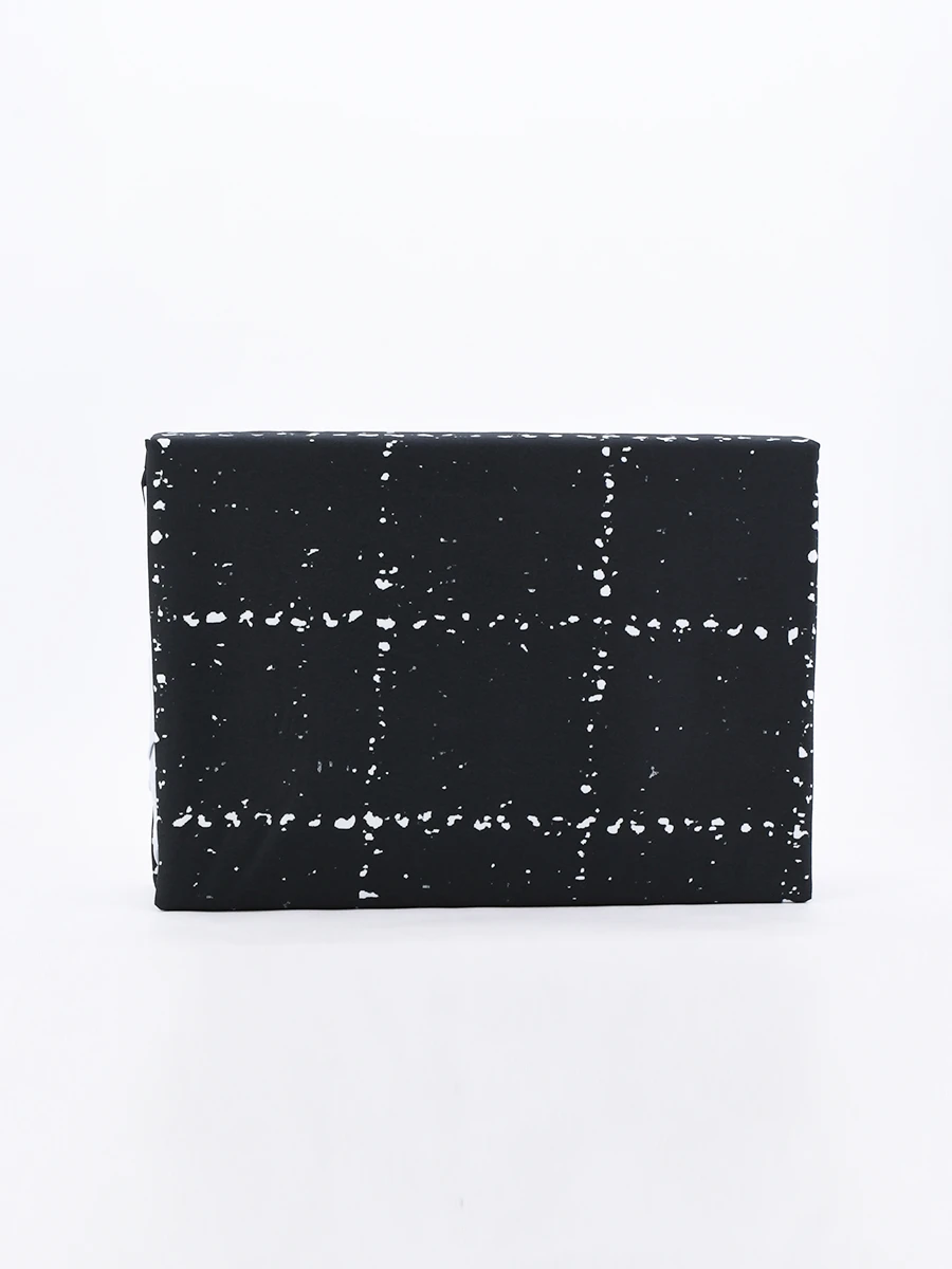 JUEGO DE SABANAS SOMMIER CUADROS 2 PLAZAS - NEGRO 