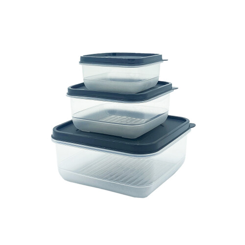 RECIPIENTES RUBBY FRESHLIFE SET X3 GRIS