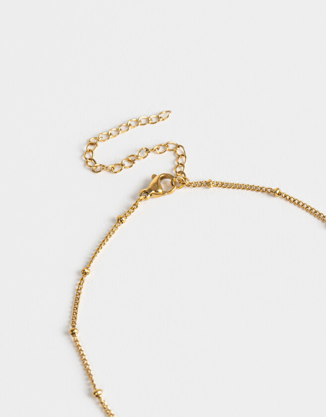 Bijouterie Set Acero quirúrgico Set De Aros Y Cadena Mariposa - Dorado