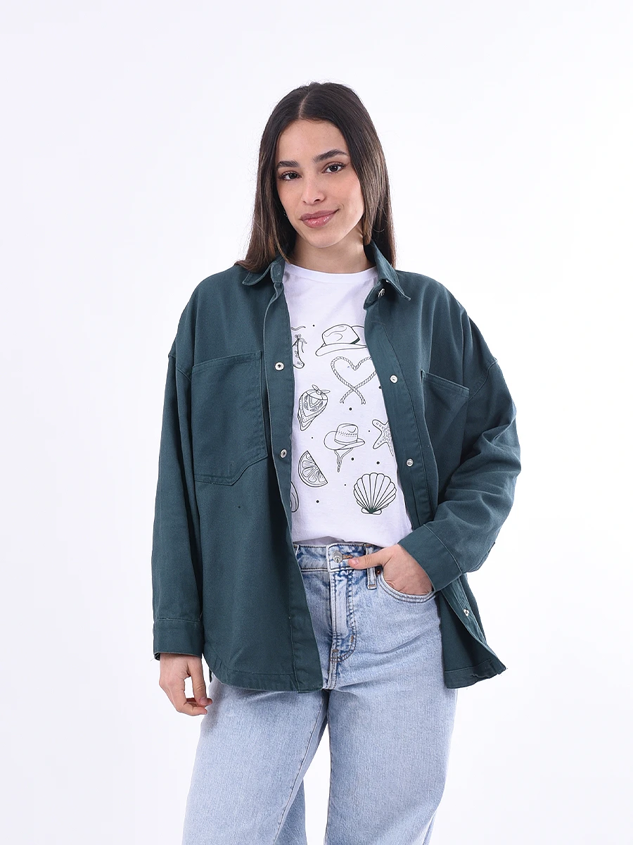 CAMPERA POLA - VERDE OSCURO 
