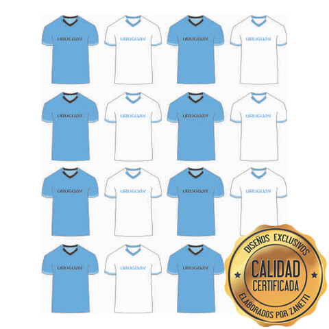 Lámina Uruguay Camisetas x16