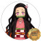 Lámina Demon Slayer Nezuko Red.
