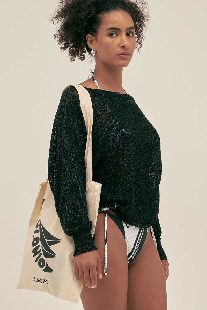 LU RING SWEATER Black