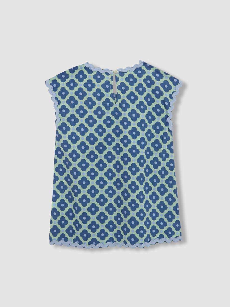 Vestido Estilo Sesentero Verde