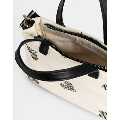 Cartera City Corazones Blanco Crudo