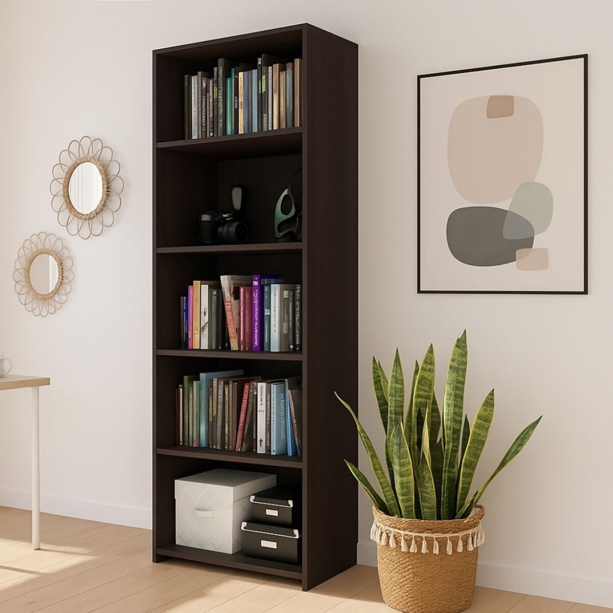 Biblioteca 5 estantes - Tabaco 