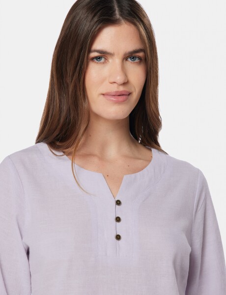 BLUSA DE LINO Lila