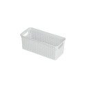 CANASTO ORGANIZADOR RECTANGULAR 20X9X8CM Blanco