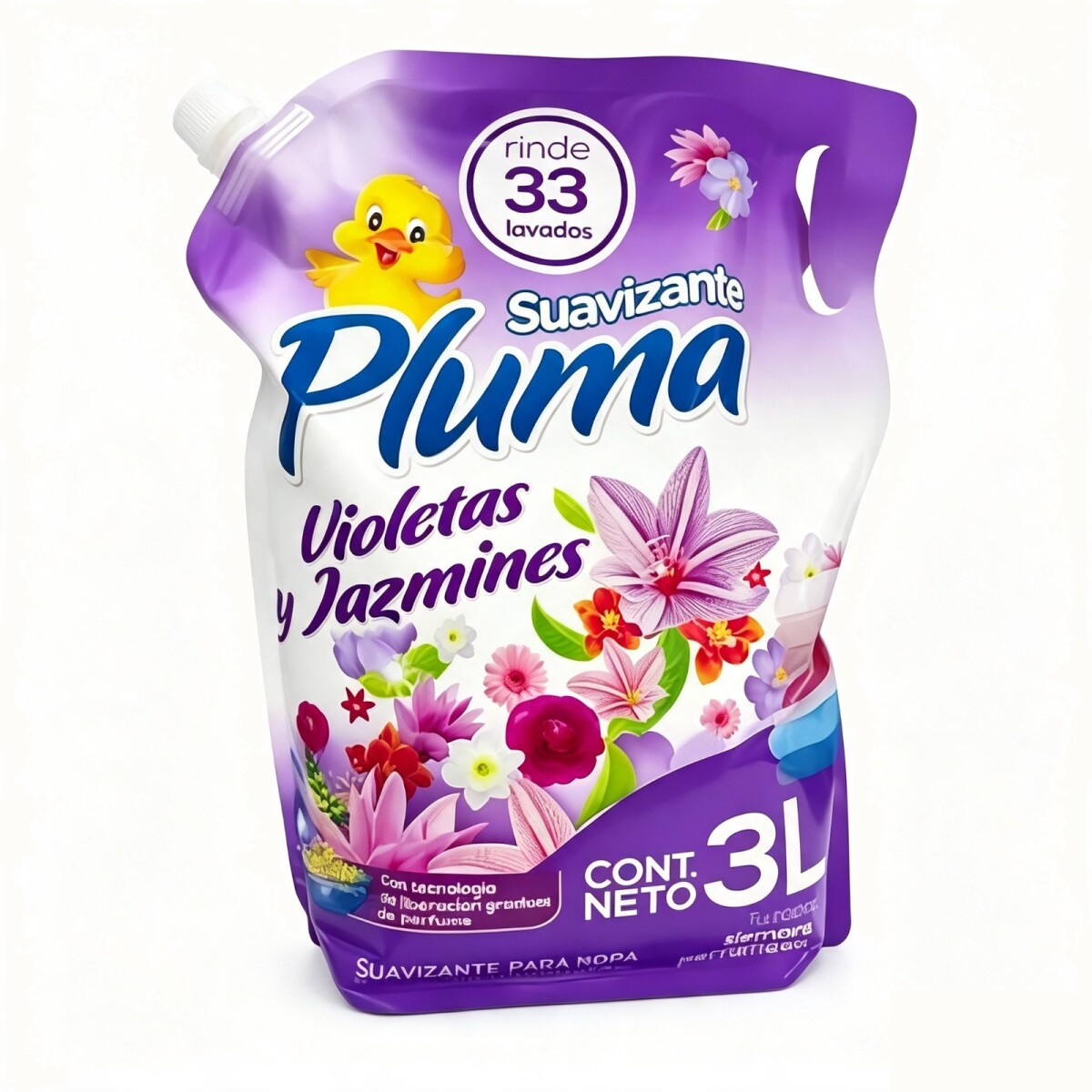 SUAVIZANTE PLUMA VIOLETAS Y JAZMINES DOYPACK 3LTS 