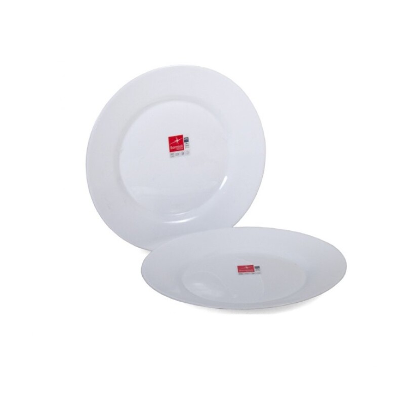 Plato Llano Ebro Blanco 25 cm con Relieve Decorativo PLATO LLANO TOLEDO 24 CM