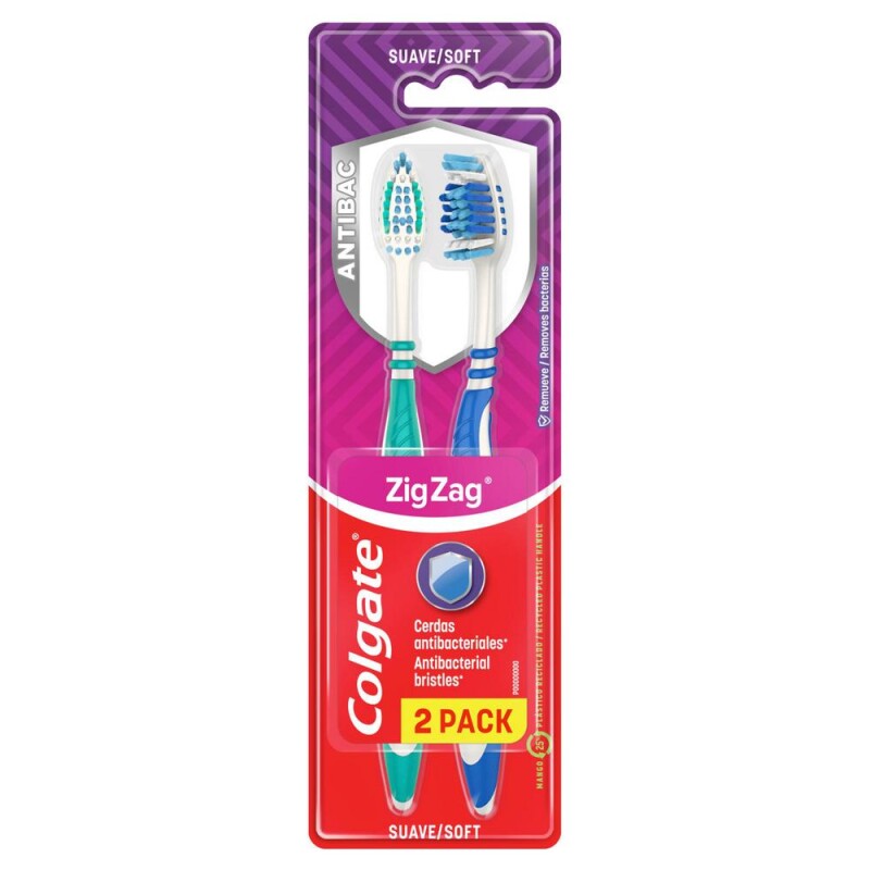 Cepillo Dental Colgate Zig Zag Suave 2x1 Cepillo Dental Colgate Zig Zag Suave 2x1