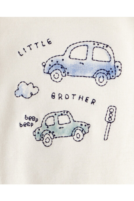 Set dos piezas de algodón, pantalón y body, diseño autos Sin color