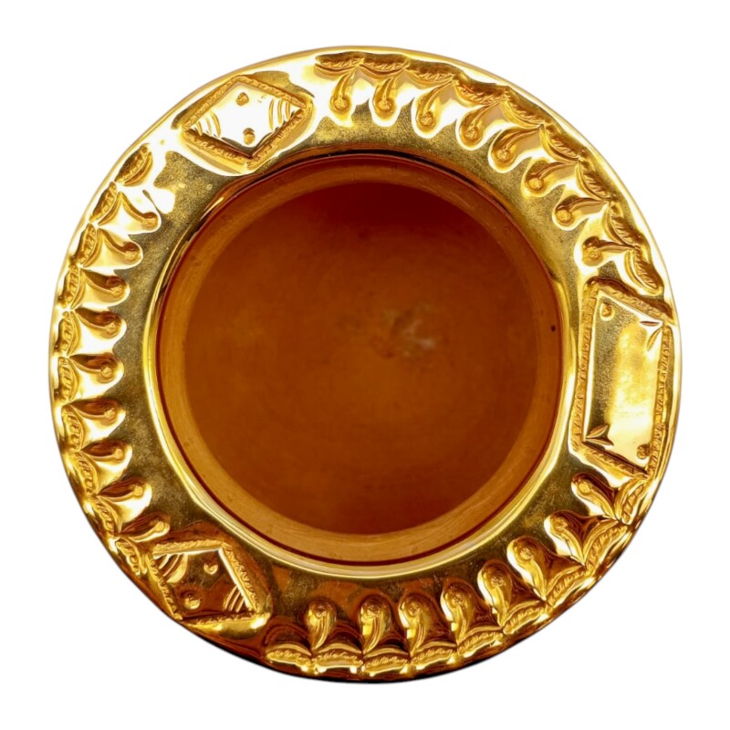 Mate Imperial con base bañado de oro - ALPACA - 15 marrónuniforme