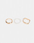 Sets Anillos Con perlas Set De Anillos - Dorado