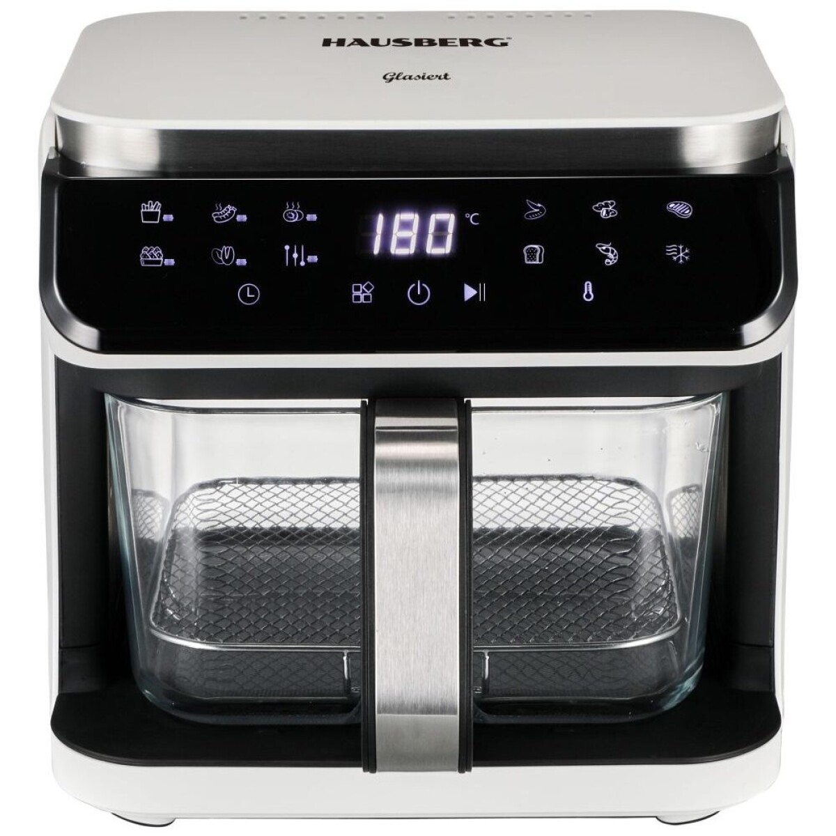 Freidora sin aceite digital de vidrio 6.5 Lts Hausberg 