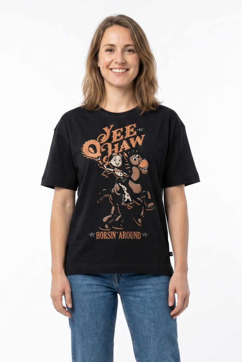 Remera m/c mujer TOY STORY - Negro 