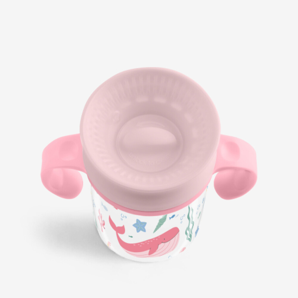 Vaso 360 entrenamiento KIKKABOO rosa