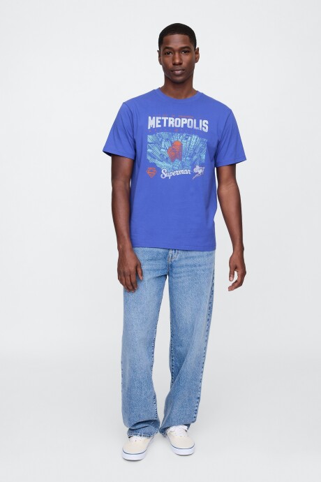 Remera Gráfico Superman Hombre Dazzling Blue V2