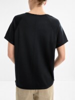 Camiseta Básica Cuello Pico negro